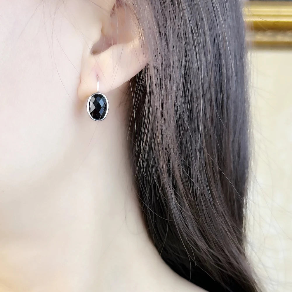 Oval Drop Earrings