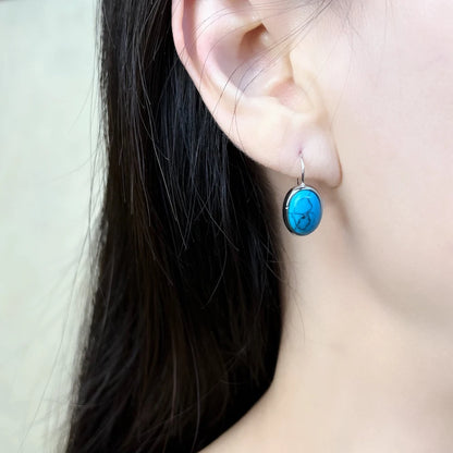 Oval Drop Earrings