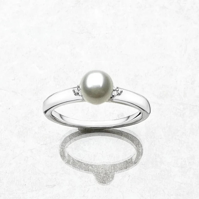 Pearl & Zircon Ring