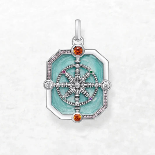 Pendant Octagon Shaped Karma Wheel