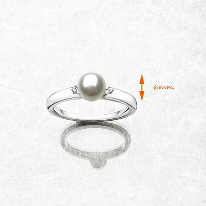 Pearl & Zircon Ring